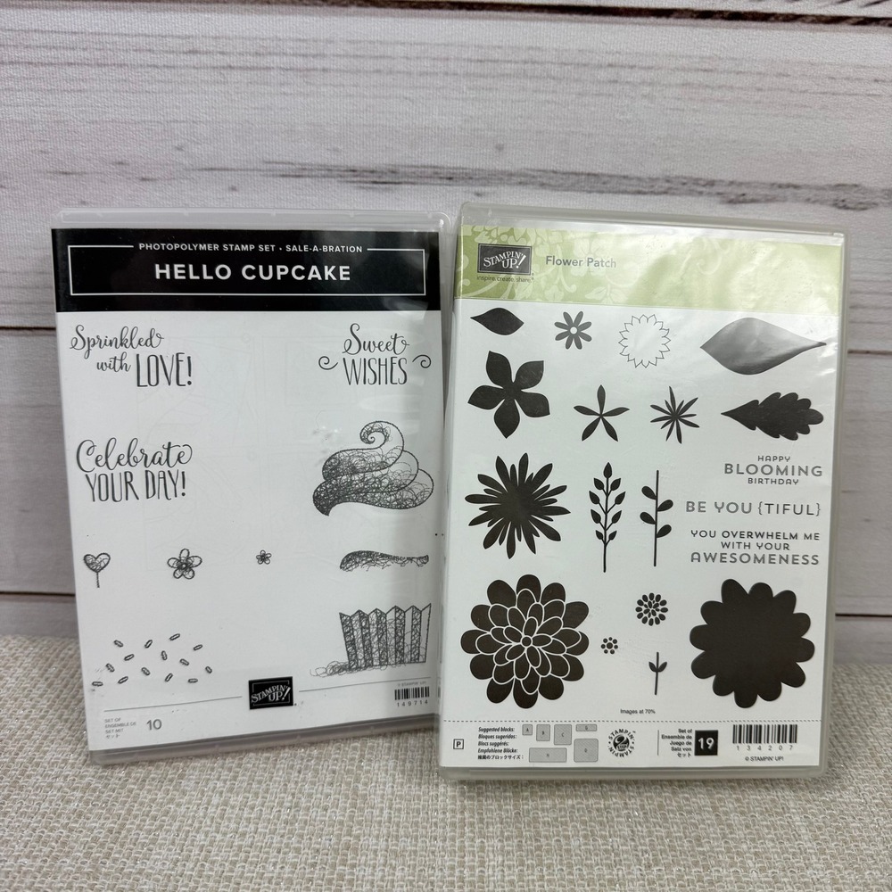Stampin' Up! Stamp Sets Hello Cupcake & Flower‎ Patch
